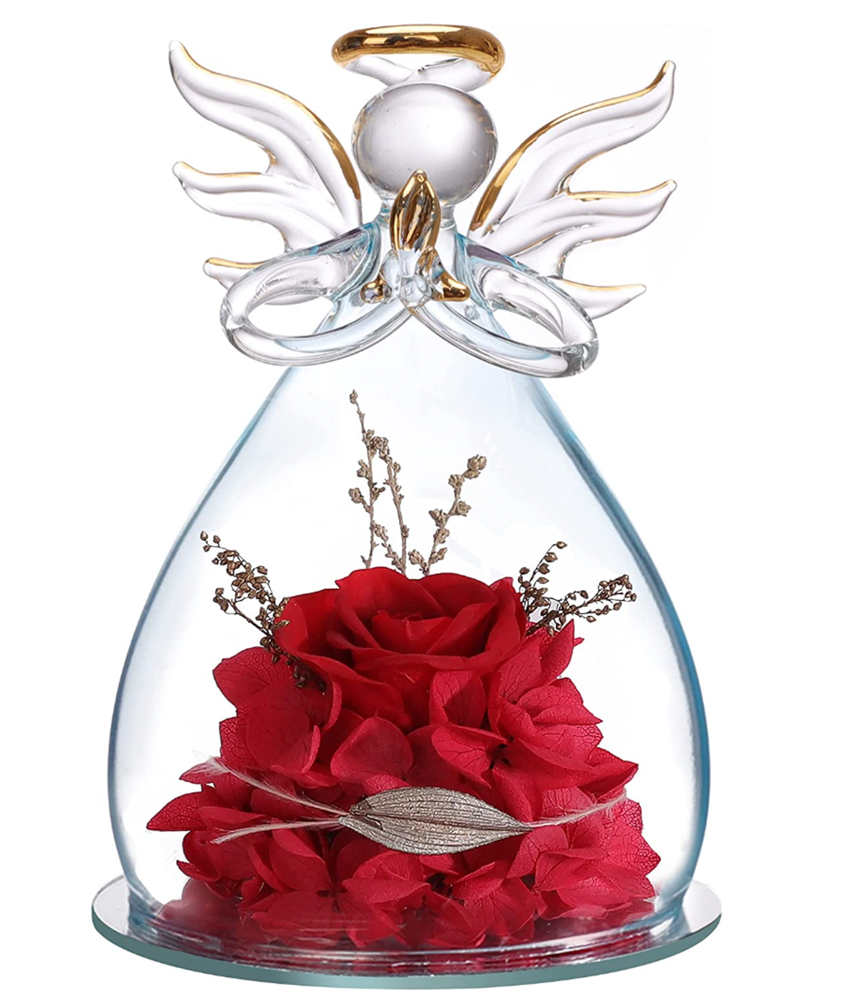 Forever Rose Glass Angel