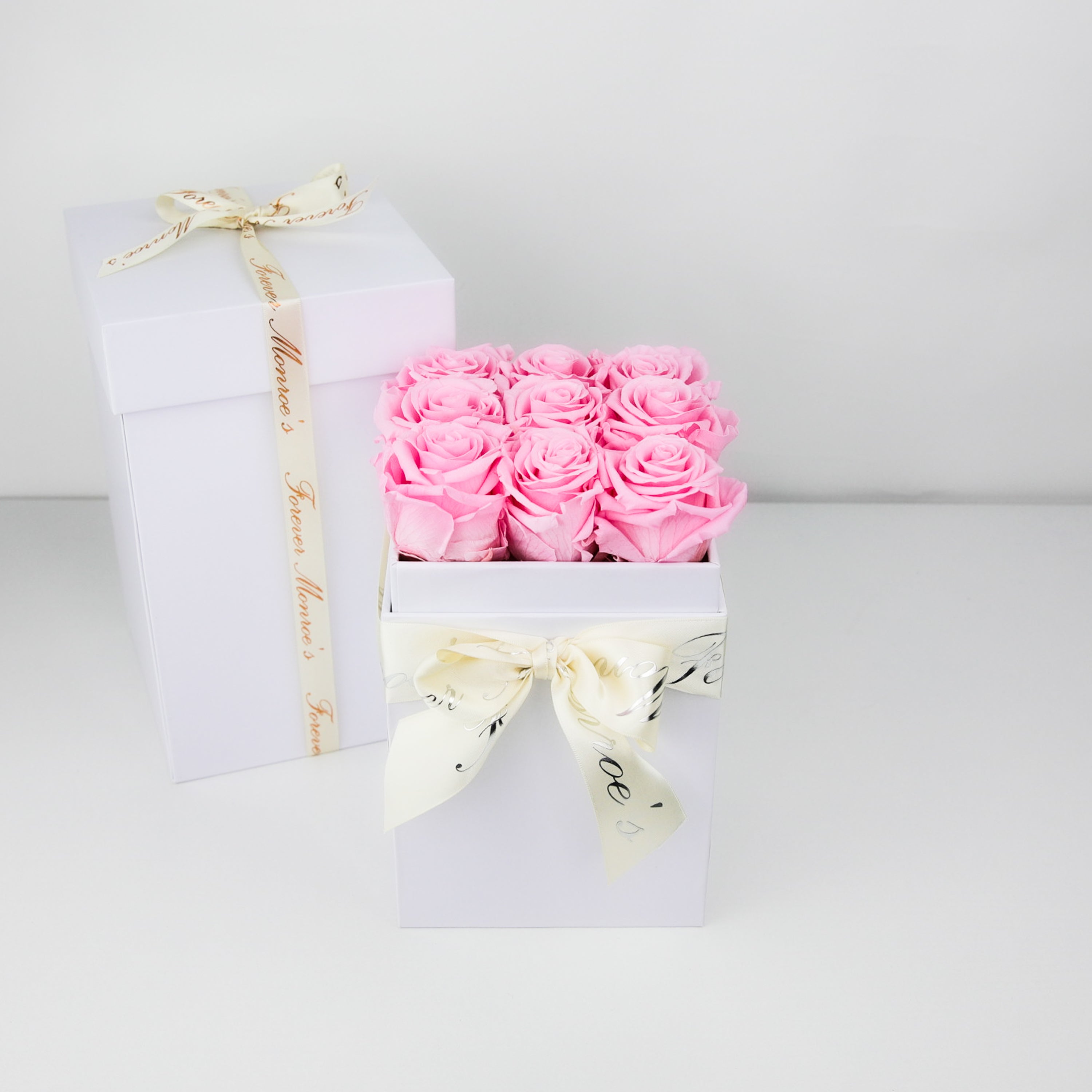 Butterfly Surprise Rose Box Bouquet - 9 Roses (White Box)