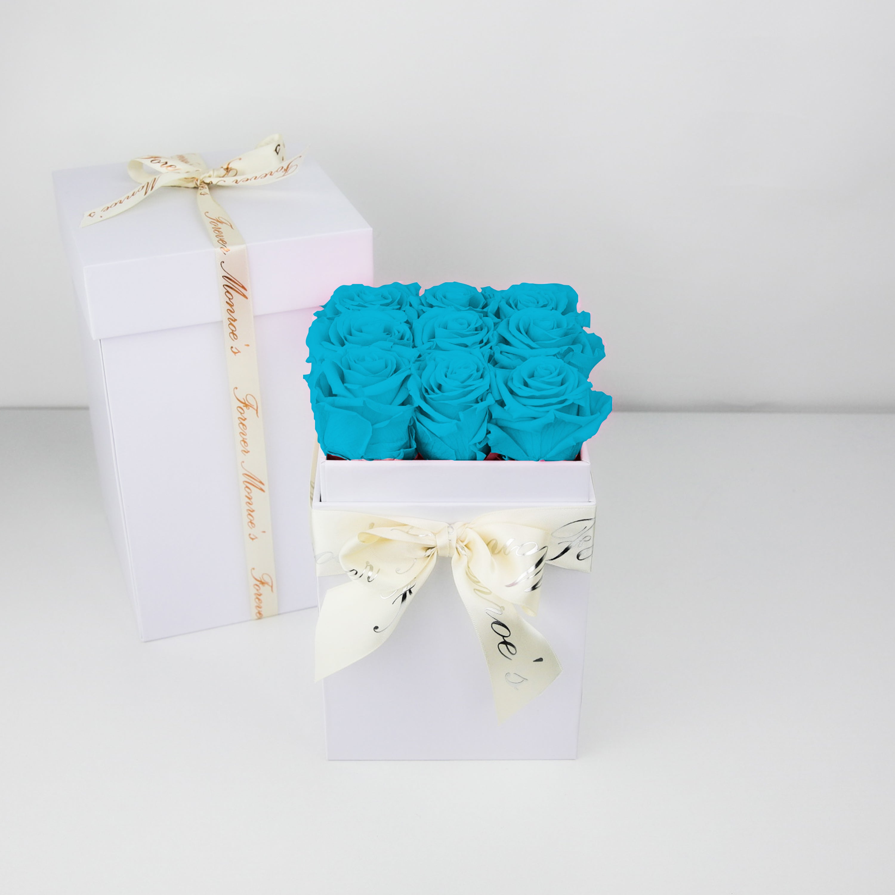 Butterfly Surprise Rose Box Bouquet - 9 Roses (White Box)